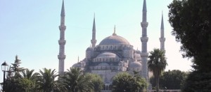 Mezquita Azul desde el parque de Sultanahmet