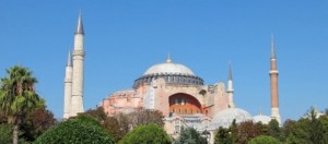 Santa Sofía desde el parque de Sultanahmet