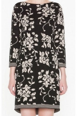 Abito in tessuto jacquard floreale