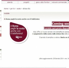 Screenshot dal sito dell'Atac