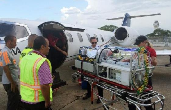 Traslado del pequeño Haiden para poder ser tratado