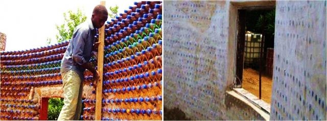 Casas hechas con botellas de plástico 1