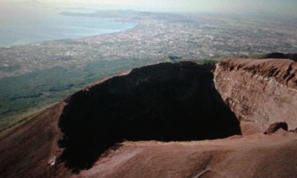 Il vulcano Vesuvio attualmente quiescente