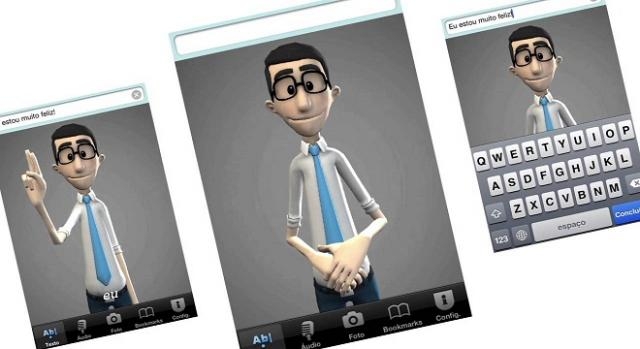 3D Hugo é o intérprete virtual do aplicativo