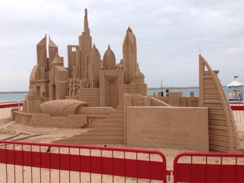 Sand sculptures on JBR walk