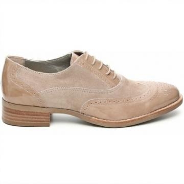 Stringate in cuioio e suede