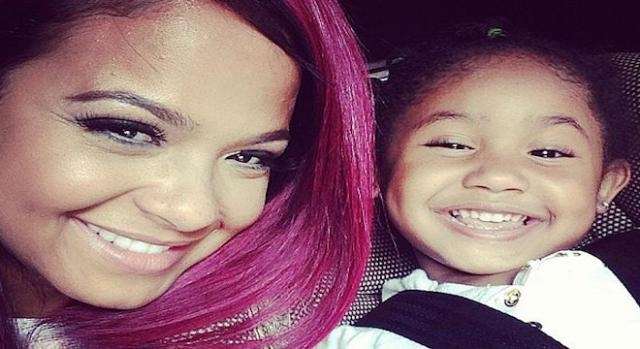 Christina Milian et sa fille Violet.