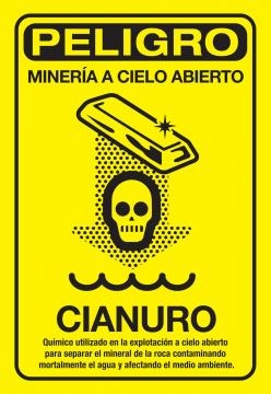 Afiche informativo sobre el cianuro de las mineras