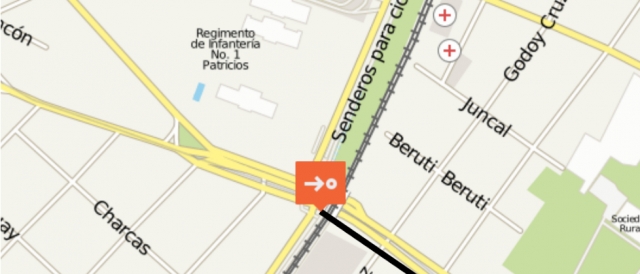 Los recorridos en el mapa de Moovit son muy claros