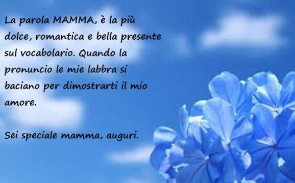 Cornice azzurra Festa della mamma.