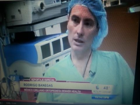 Dr. Rodrigo Banegas, en una entrevista de T.V