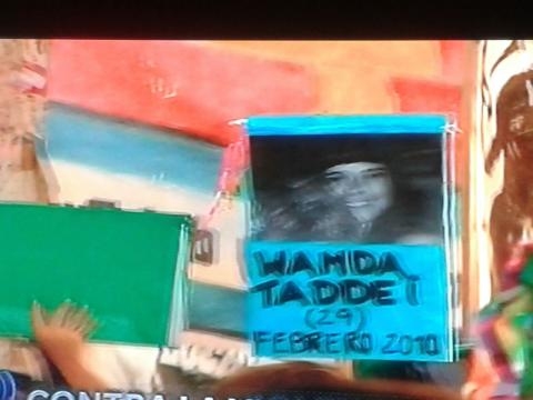 Carteles reclamando justicia