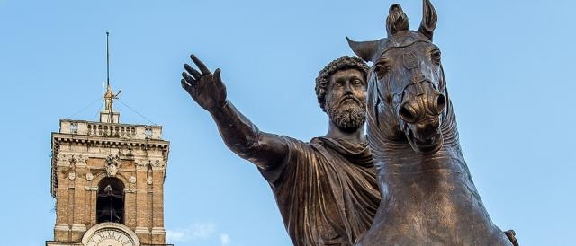 La piazza del Campidoglio a Roma