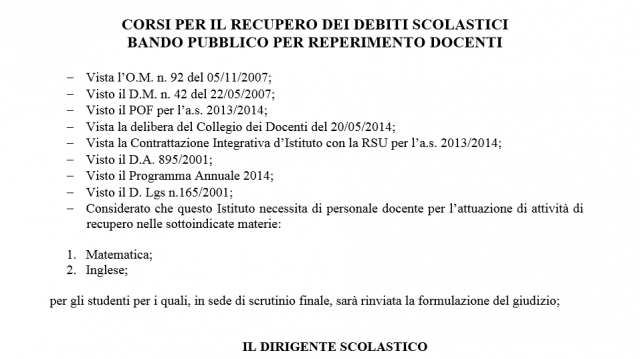 messa a disposizione - Invio MAD