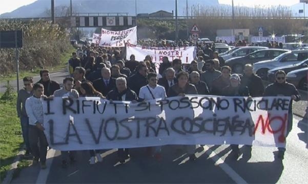 Corteo No alla centrale a biomasse