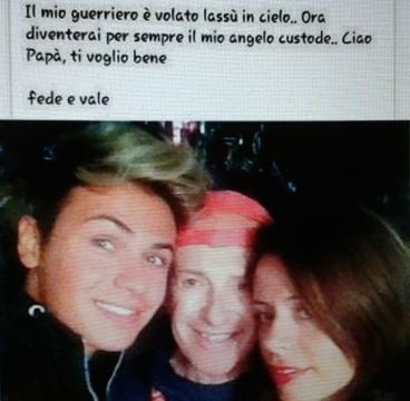 La foto su Facebook che saluta il padre Mirko