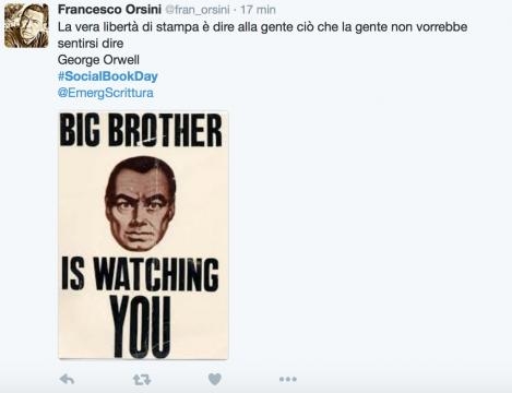 La libertà di stampa direttamente da #1984 di George Orwell.