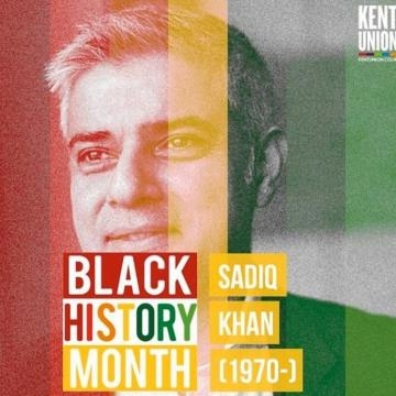 London Mayor Sadiq Khan was featured in Kent University's Black History Month