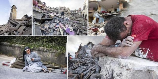 Terremoto che ha devastato il centro Italia.