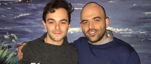 Il cantante Lorenzo Fragola e lo scrittore Roberto Saviano