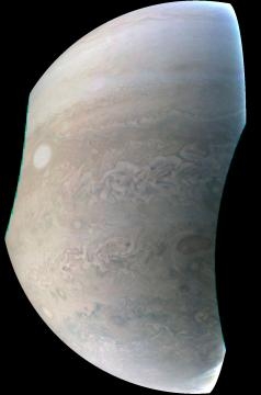 Le 'Perle di Giove' viste da Juno. Foto: NASA.