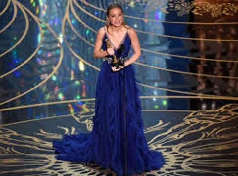Brie Larson , Notte degli Oscar 2016.