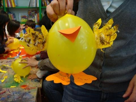 Palloncino a forma di pulcino per Pasqua