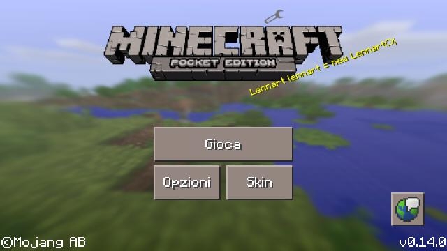 Menù principale di Minecraft PE e Block Launcher