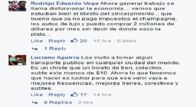 Diversas opiniones por el aumento a tarifas del transporte público.
