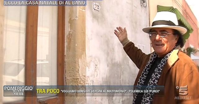 Albano davanti l'abitazione di Cellino San Marco