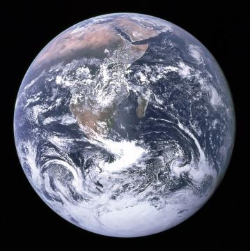 Blue marble from space. NASA/Apollo 17 crew, https://en.wikipedia.org/wiki/File:The_Earth_seen_from_Apollo_17.jpg