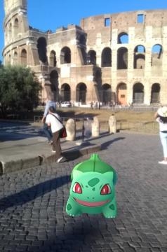 Bulbasaur avvistato e catturato al Colosseo