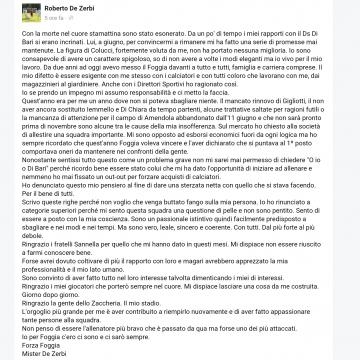 Roberto De Zerbi profilo Facebook