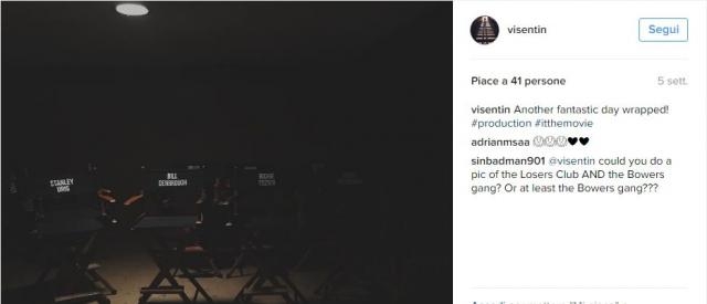 IT 2017, le sedie riservate ai sette fortunati sul set