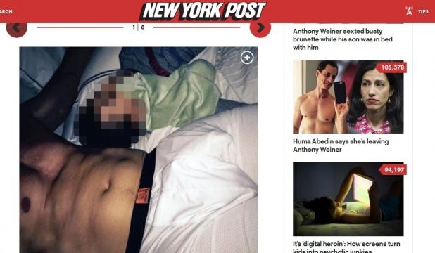 Screenshot da una pagina del sito del New York Post