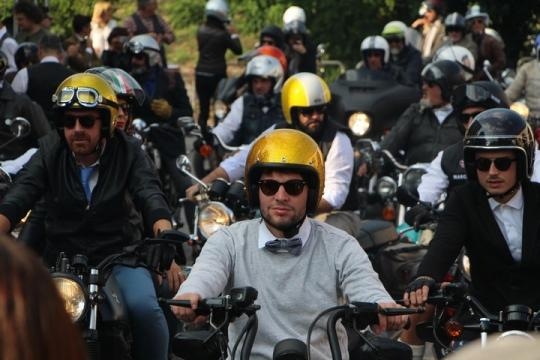 I Riders lungo il percorso del Distinguished Gentleman's Ride di Vicenza