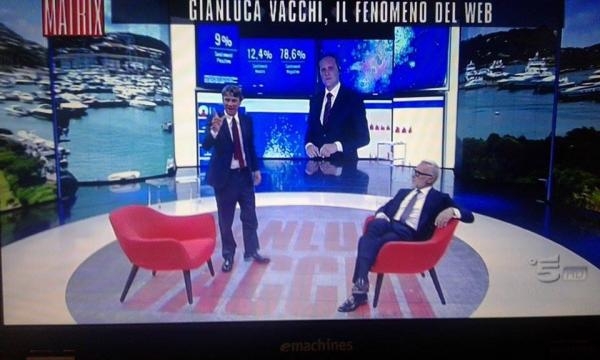 Gianluca Vacchi negli studi di Matrix
