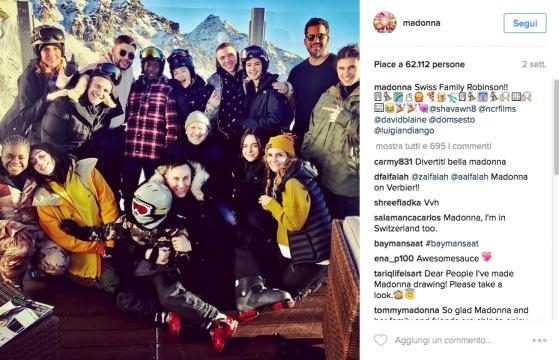 Foto di gruppo per Madonna e i suoi amici Credits: Instagram
