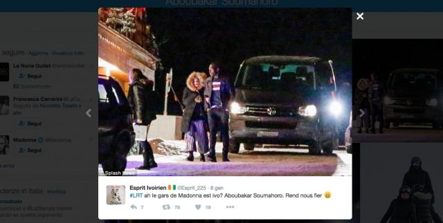 Madonna allo scoperto con il toy boy Aboubakar Soumahoro Credits: Twitter