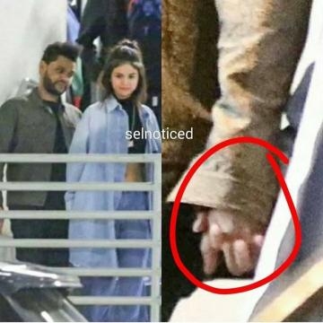 Selena Gomez e The Weeknd mano nella mano.