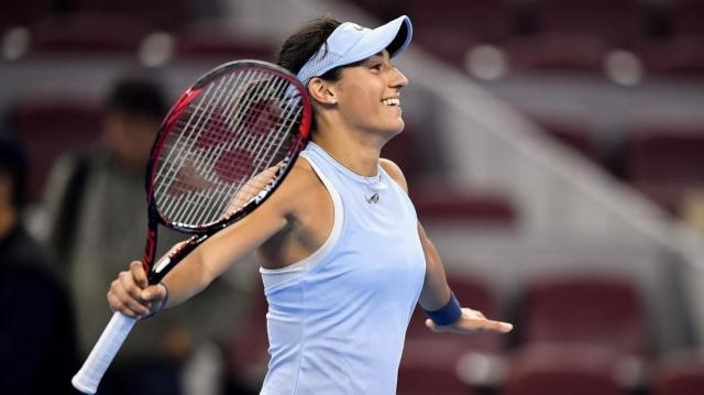Le sourire de la française après sa victoire