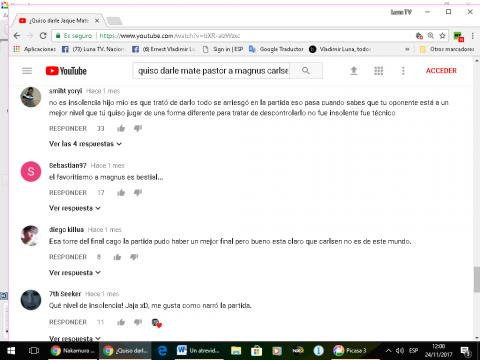 Los comentarios de la partida donde Bilel Bellahcene intentó darle mate del pastor a Magnus Carlsen campeón Mundial