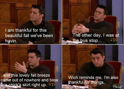 Joey che ringrazia una folata di vento.