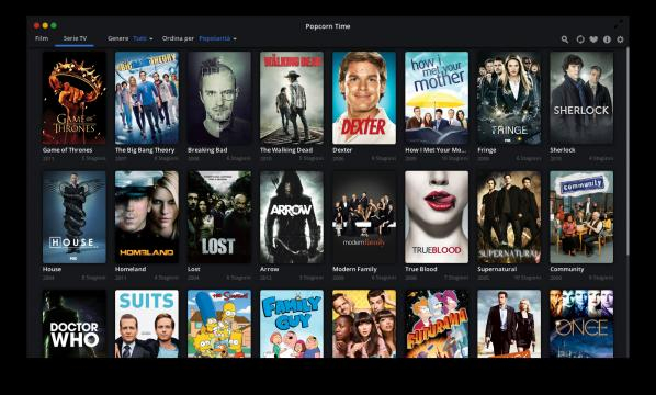 Una carrellata di serie tv on line.