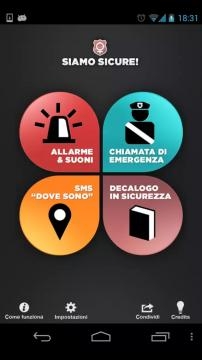 Siamo Sicure! Applicazioni disponibili per sistemi IOS e Android (Android App, Play store)