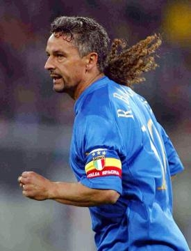 Baggio con la maglia della Nazionale italiana