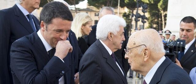 Matteo Renzi e Giorgio Napolitano a confronto
