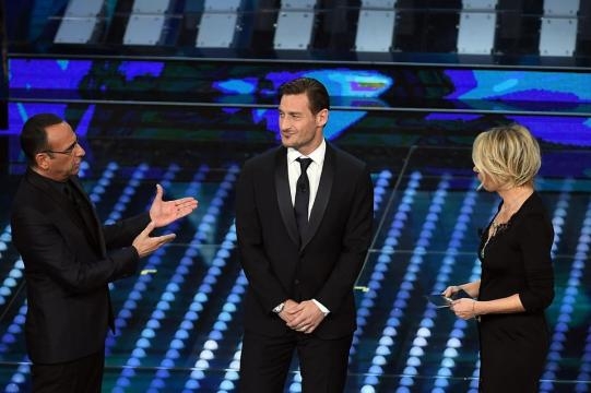 Francesco Totti a Sanremo 2017