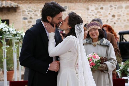 Lucas Moliner e Sol Santacruz nel giorno delle nozze