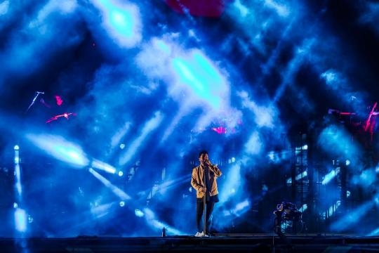 The Weeknd en el segundo día del Lollapalooza Argentina 2017.